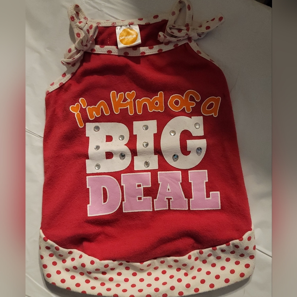 Size M polkadot bling dog dress. Pre-owned,  adorable comfortable
